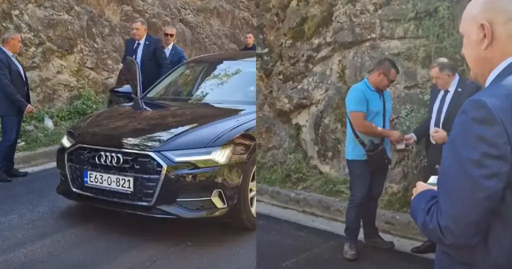 Dodik s pratnjom došao obići radove, poslovođu častio parama, a radnicima “malo toga, ako smiju”