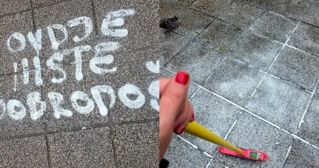 Sarajka očistila uvredljive grafite ispred sinagoge: “Ovo je provokacija građanima Sarajeva”