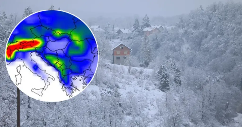 Objavljena nova, korigovana prognoza za snijeg: Biće ga mnogo više nego što je najavljivano