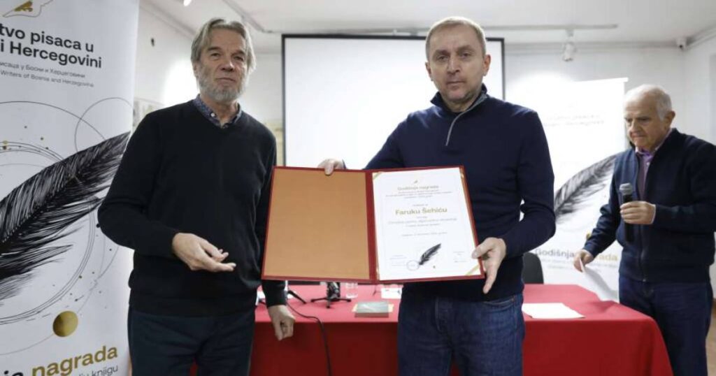 Faruku Šehiću godišnja nagrada Društva pisaca u BiH